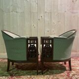 Pair of Art Deco armchairs by Paul Follot