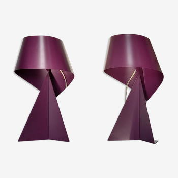 Pair of Ribbon lamps