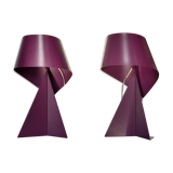 Pair of Ribbon lamps