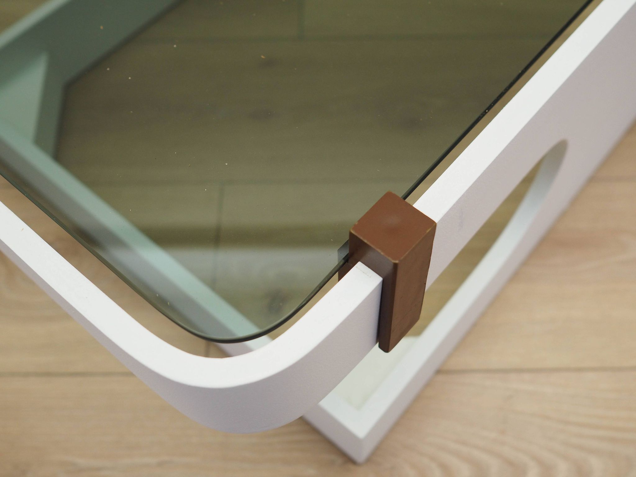 Glass coffee table, Italian design, 1970s, manufactured in Italy