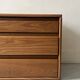 Commode 3 tiroirs en bois d'orme massif, maison Regain