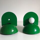 Green Buco sconce by Claudio Dini edited by Artemide, 1974