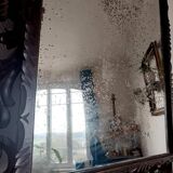 Neo-Gothic mirror in carved oak circa 1940