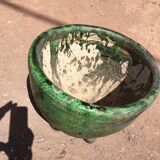 Tamegroute pottery enamelled pot cover