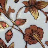 Longwy Cloisonné Enameled Basket Empty Pocket Cup Flowers Fe