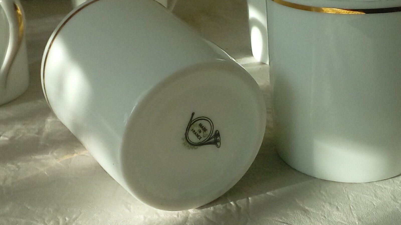 Limoges porcelain coffee cups litron shape