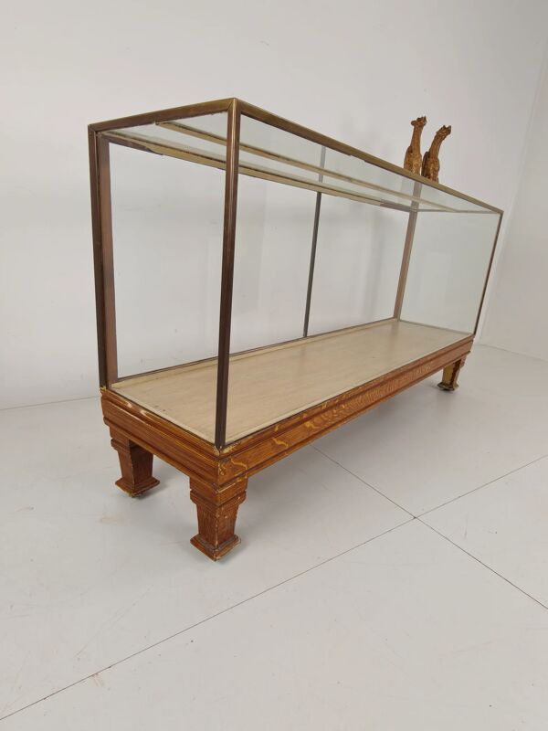 Comptoir de magasin ancien en laiton anglais – modèle étroit avec mesures en yards