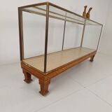 Comptoir de magasin ancien en laiton anglais – modèle étroit avec mesures en yards