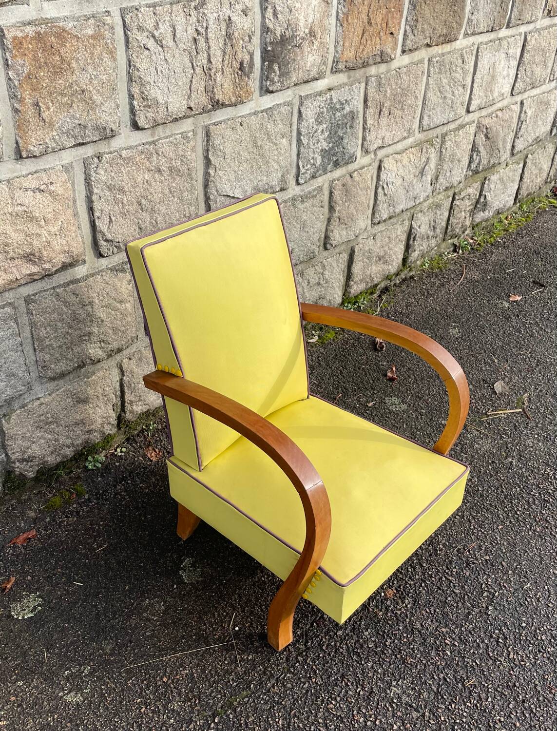 Vintage wooden children's armchair