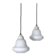 Opaline Glass Ceiling Lamps, Denmark, 1940-50s