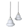 Opaline Glass Ceiling Lamps, Denmark, 1940-50s