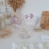 Vintage white and pink glass cup