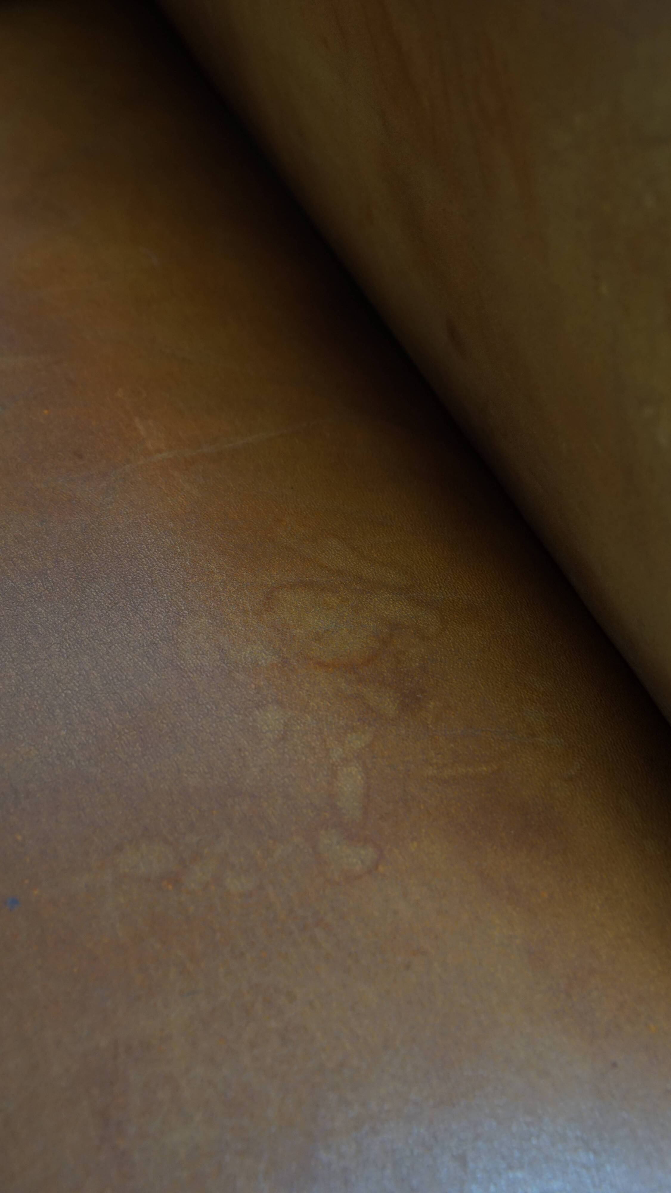 Sheepskin Leather Armchair and Dark Brown Piping