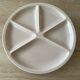 5 vintage beige fondue plates Le Creuset