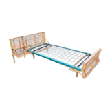 Vintage rattan bed and bedside
