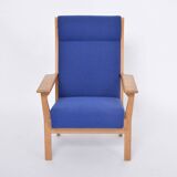 Reupholstered Danish Mid-Century Modern GE 181 a Chair by Hans Wegner for GETAMA