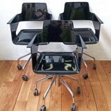 Set of 3 B32 office chairs, Armet