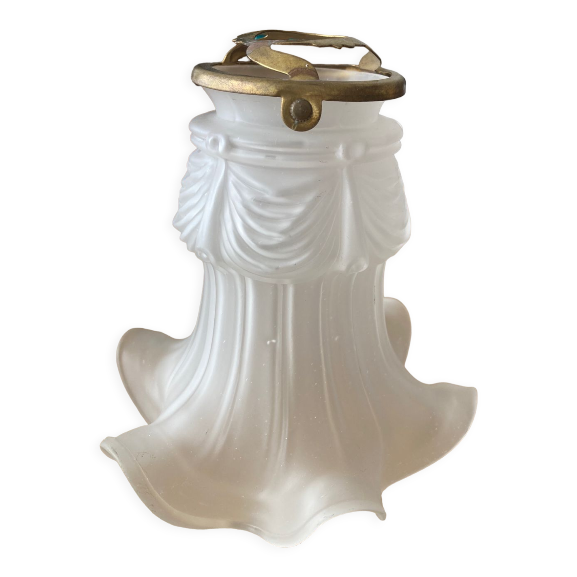 Tulip opaque white glass