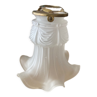 Tulip opaque white glass