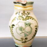 Cider or Wine Glazed Jug Germany Pottery Hand Painted Coat Of Arms Decorati