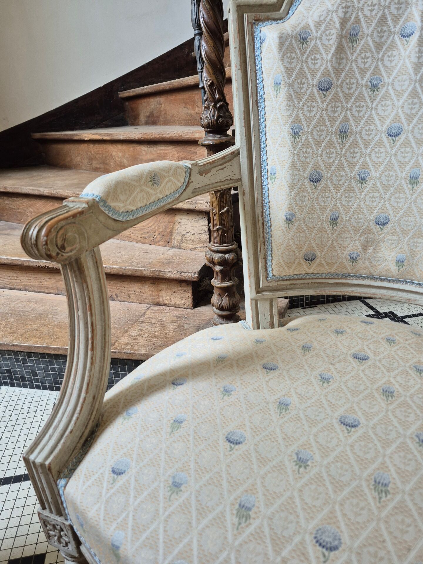 Pair of Louis XVI style armchairs