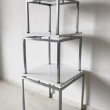 Modern white nesting tables from the 1960s