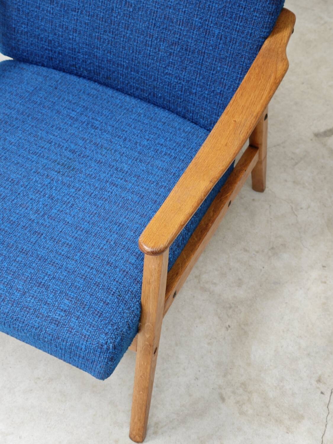 Pair of blue armchairs by Jiri Jiroutek for Interier Praha, 1960