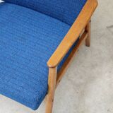 Pair of blue armchairs by Jiri Jiroutek for Interier Praha, 1960