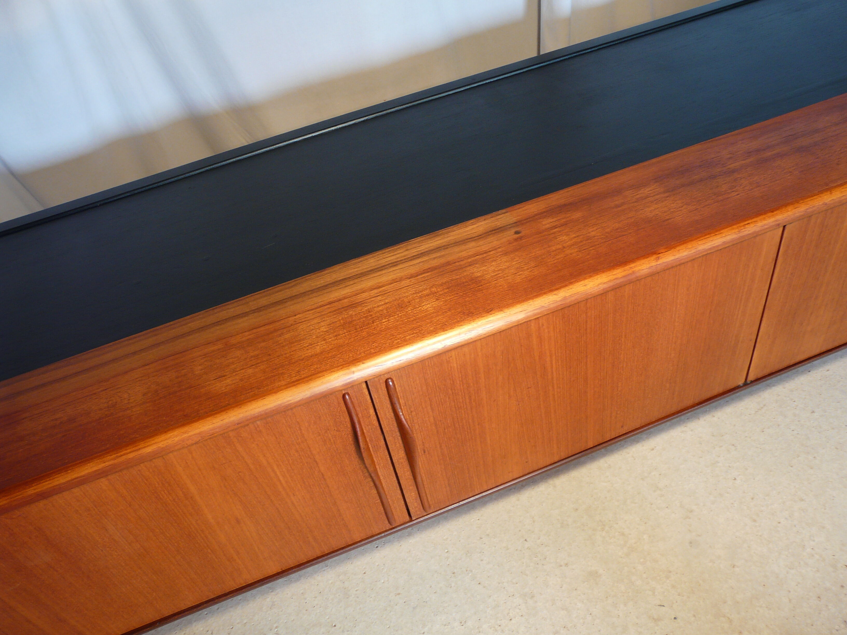 Scandinavian vintage low teak enfilade