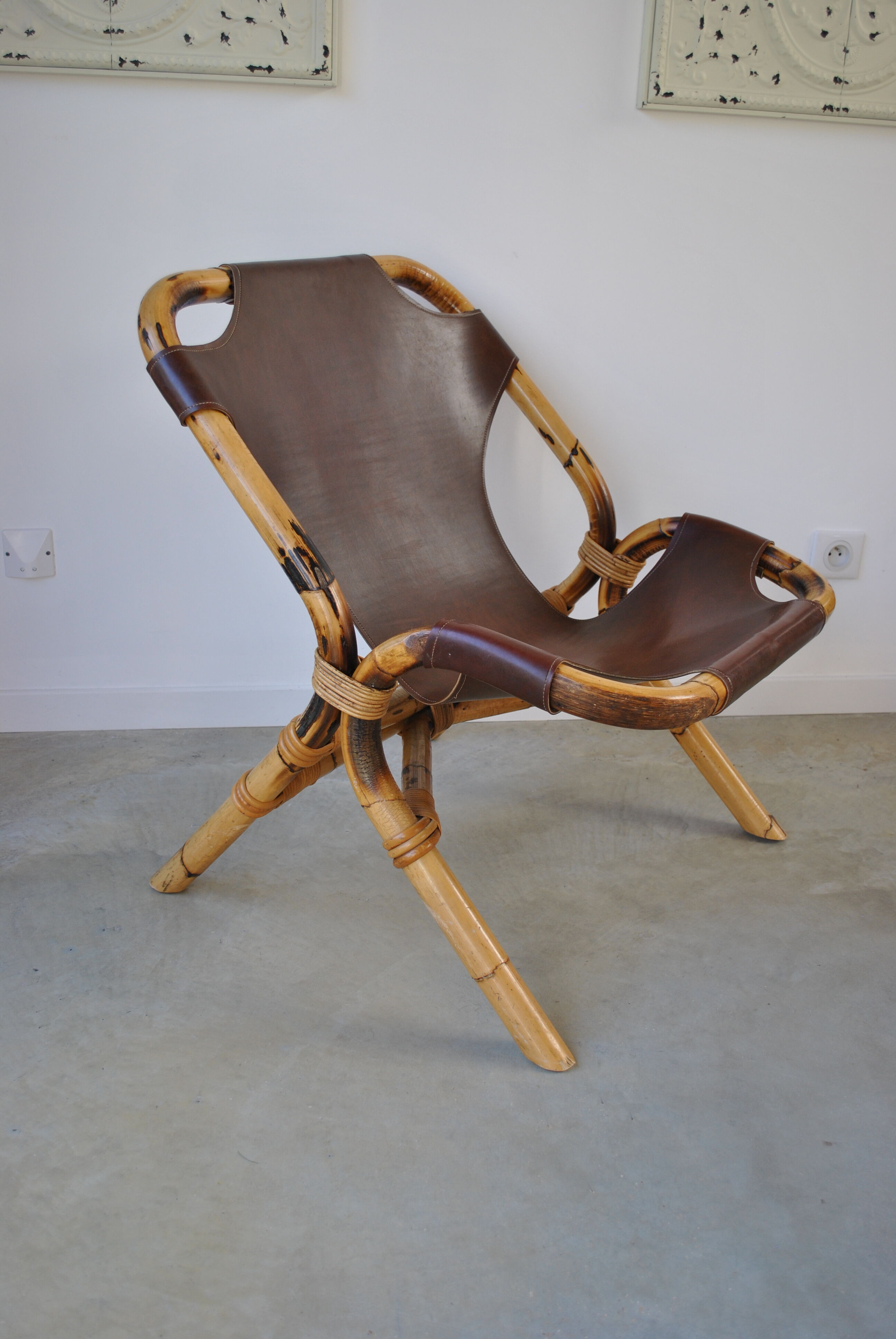 Fauteuil cuir Rohé Noordwolde 1960