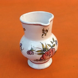 Pot à lait XIXème céramique polychrome décor floral