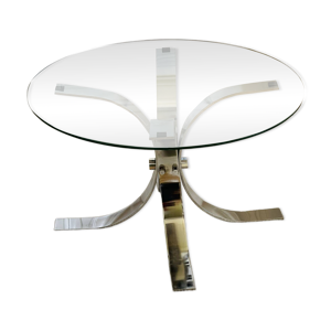 Table basse vintage en - chrome