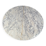 Vintage round marble dining table 1970s