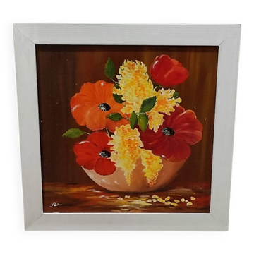 Poppy flower painting