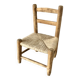 Chaise enfant en bois et assise en paille