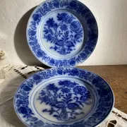Assiettes Luneville en faïence opaque
