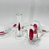 1970s Unique Set of Glass by Jaroslav Tabara for Lednicke Rovne Glassworks