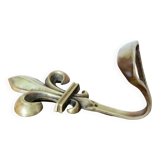 Wall hook fleur de lys bronze 20s 30s
