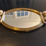 art deco mirrored tray