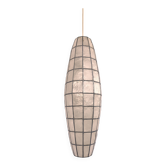 62cm spindle light fixture mother-of-pearl and brass from the 70s