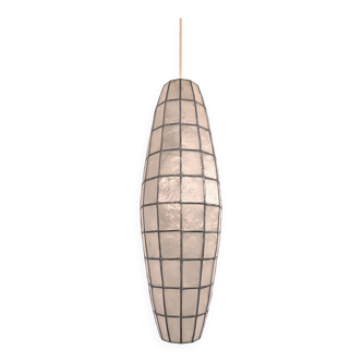 62cm spindle light fixture mother-of-pearl and brass from the 70s