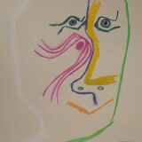 Pablo picasso: homage to rené char - signed lithograph (musée céret, 1969)