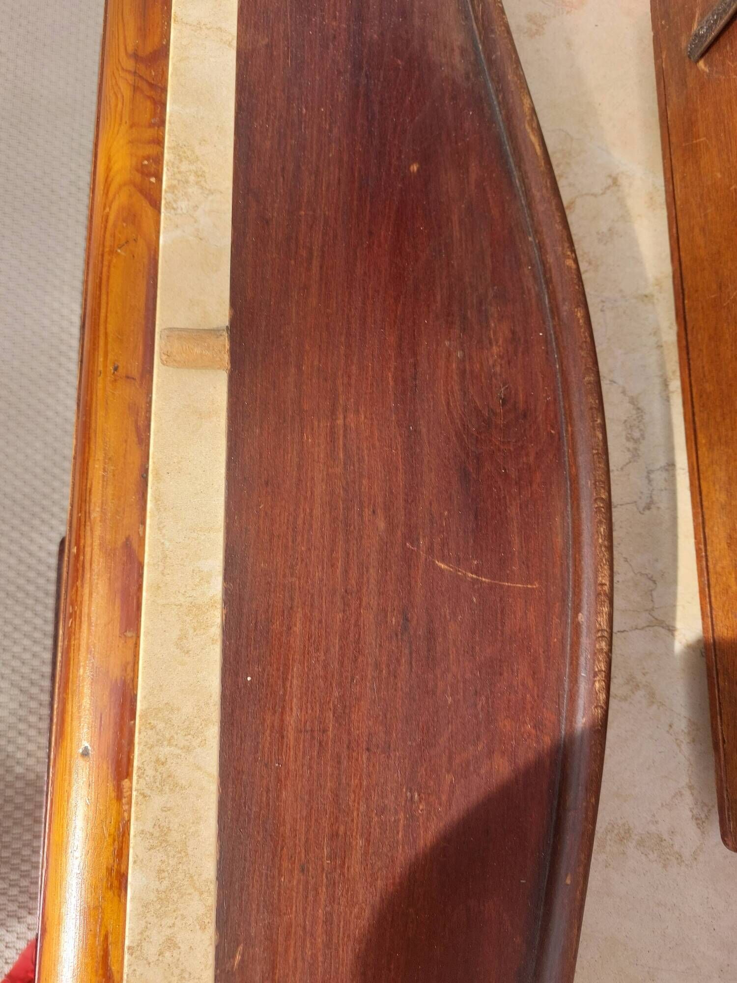 coat rack, hooks, wood and metal, vintage