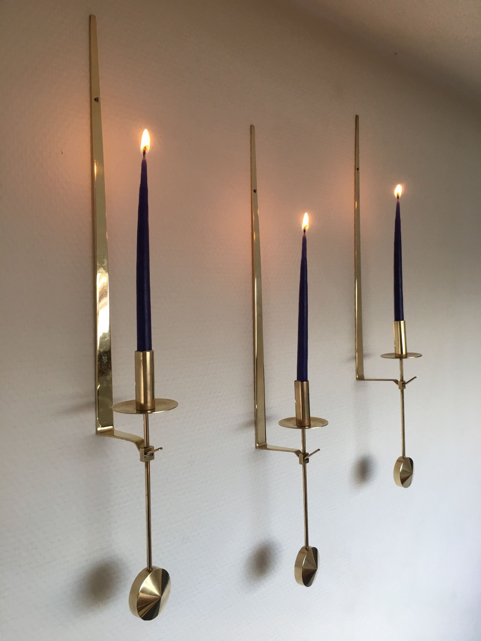 A pair of Pierre Forsell candle holders for Skultuna Sweden