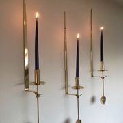 A pair of Pierre Forsell candle holders for Skultuna Sweden