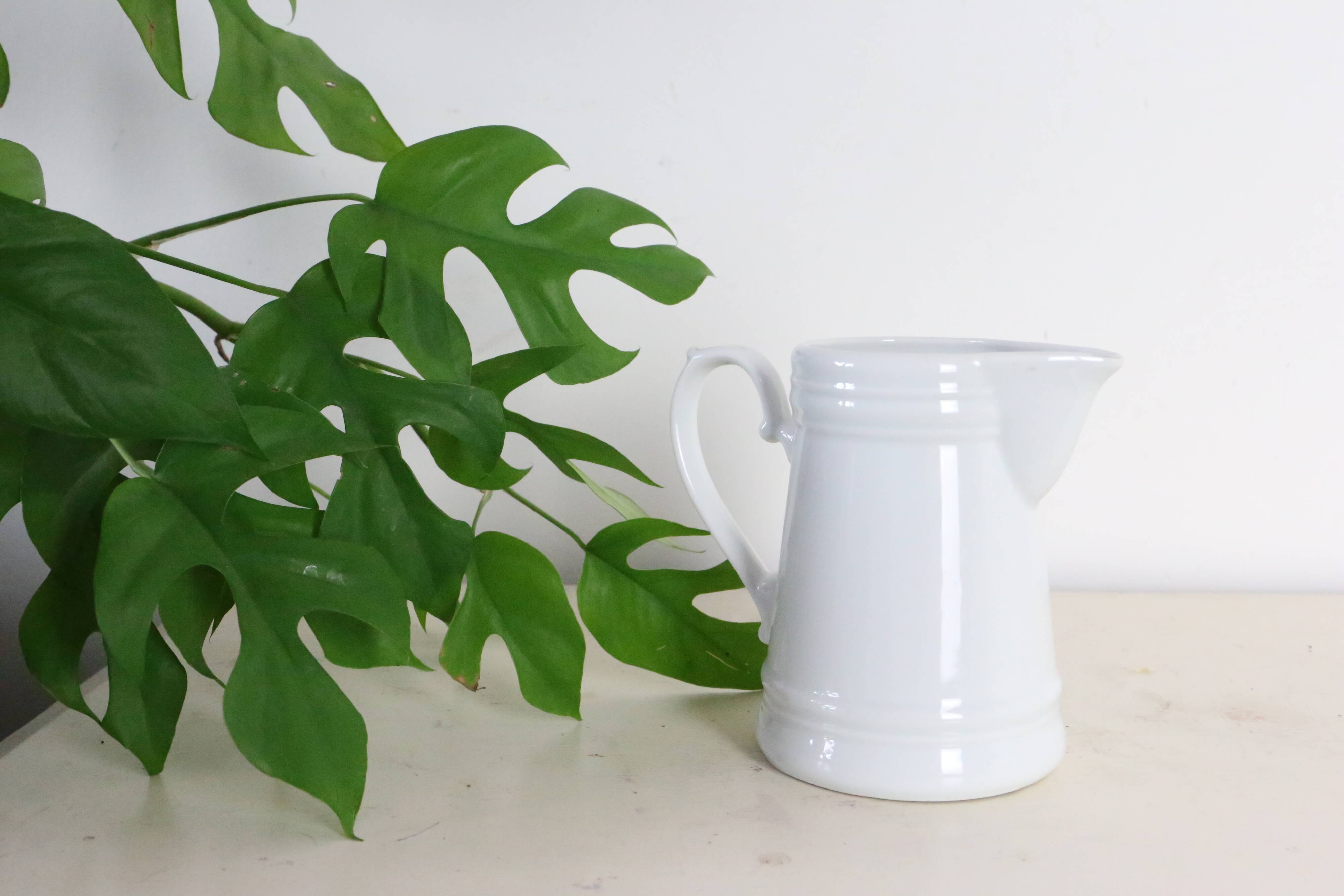 Water pitcher, white porcelain, 1960s vintage German