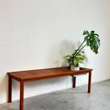 Vintage Danish bench with planter in teak