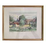 Antique print Marcel Jacque, Barbizon