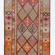 3x13 Colorful Soft Color Turkish Runner Rug, 87x395Cm