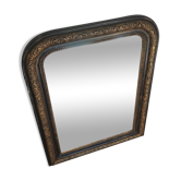 Miroir Napoléon III doré et noir